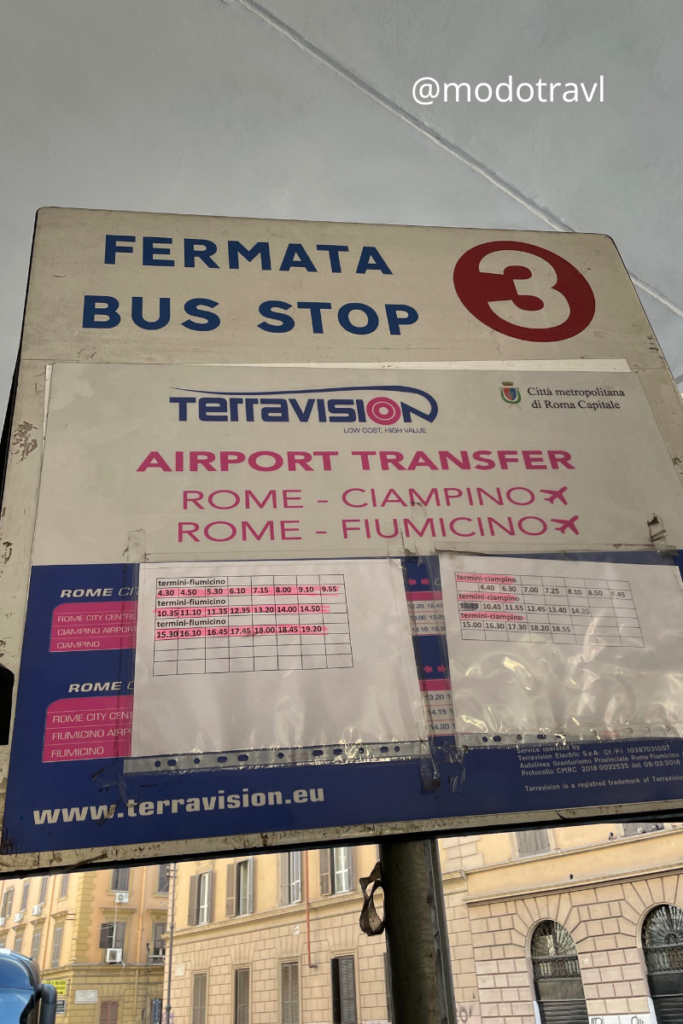 Buses Directos Desde Roma Termini Al Aeropuerto De Roma Fiumicino (Fco)