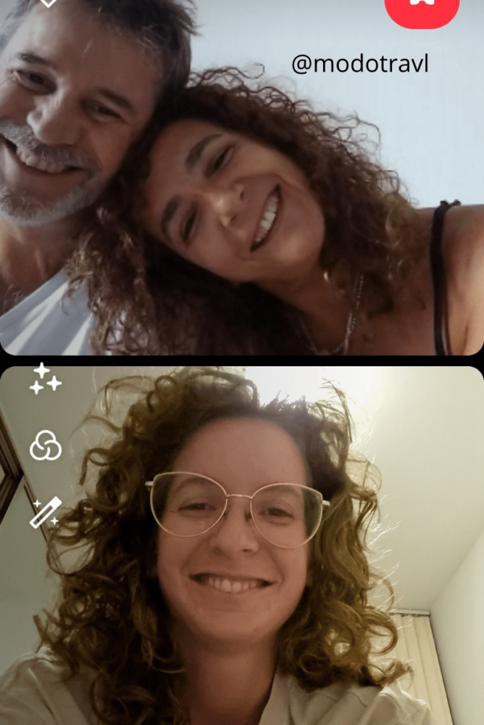 Video-llamada de Sol desde Australia con su familia en Argentina
